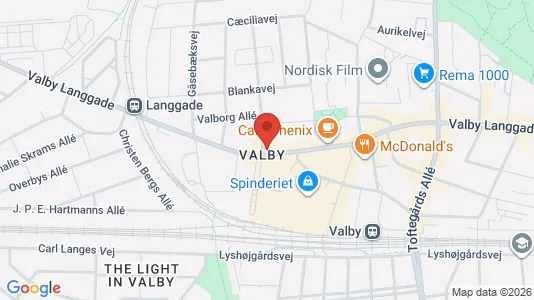Andelsboliger til salg i Valby - kort over placeringen