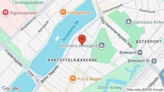 Andelsboliger til salg i Østerbro - kort over placeringen