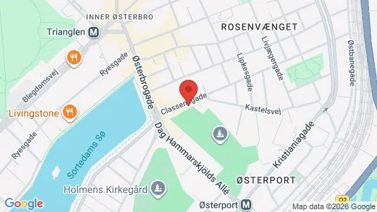 Andelsboliger til salg i Østerbro - kort over placeringen