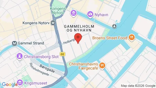 Andelsboliger til salg i København K - kort over placeringen