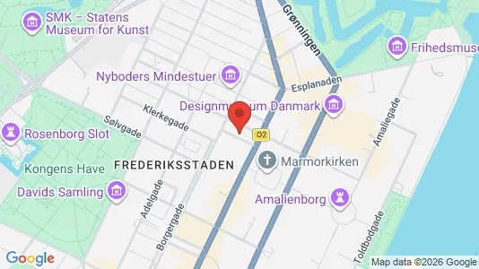 Andelsboliger til salg i København K - kort over placeringen