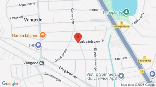 Andelsboliger til salg i Gentofte - kort over placeringen