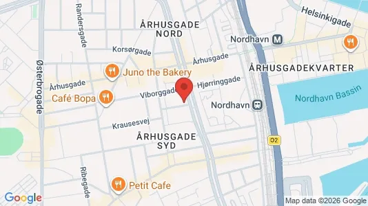 Andelsboliger til salg i Østerbro - kort over placeringen