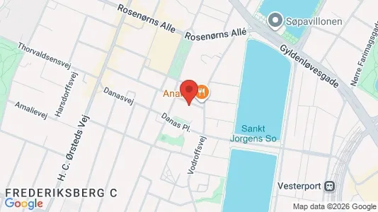 Andelsboliger til salg i Frederiksberg C - kort over placeringen