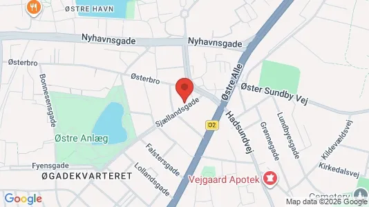 Andelsboliger til salg i Aalborg Centrum - kort over placeringen